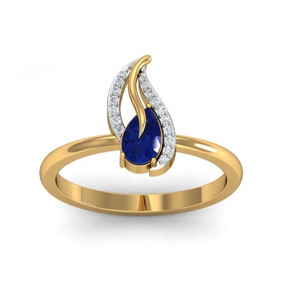 Sary Blue sapphire & diamond Ring in gold
